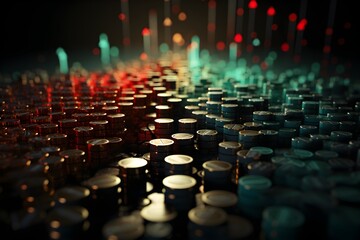 Fototapeta premium Abstract Bokeh Lights in Darkness