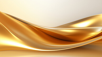 Abstract gold curve lines backgound - 681198057