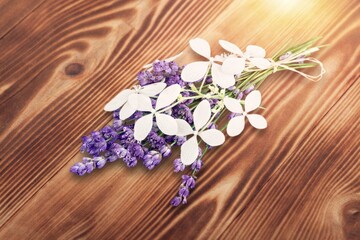Fototapeta na wymiar Fresh beautiful aroma Lavender flowers