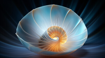 Beautiful nautilus art, abstract background