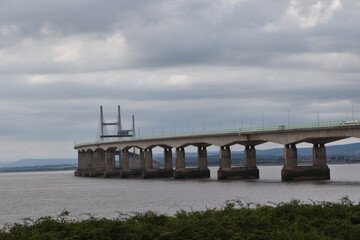 the prince of wales bridge carrying the M4 across the Severn estuary