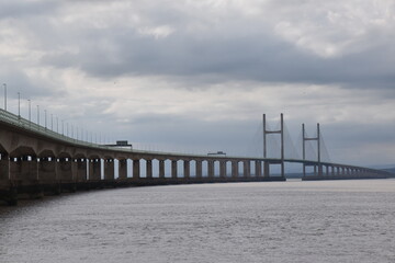 the prince of wales bridge carrying the M4 across the Severn estuary