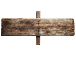 Cross Shaped empty wooden board design png transparent background