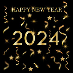 Happy 2024 New Year.Vector illustration