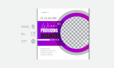 Fototapeta premium Business social media post template banner design 