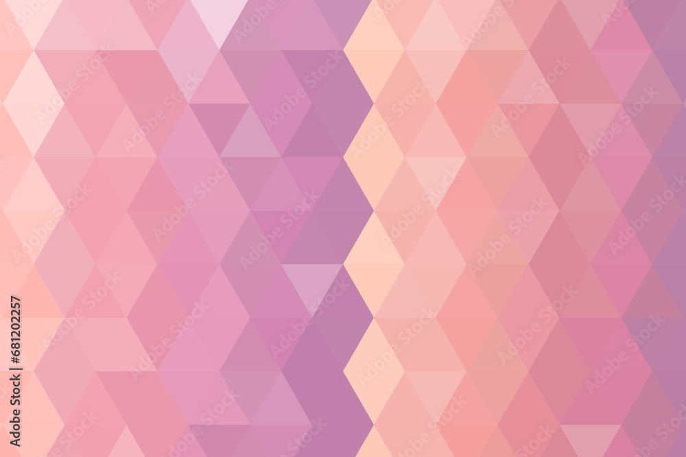 Poster abstract polygonal background - triangle and hexagon pattern, pink background