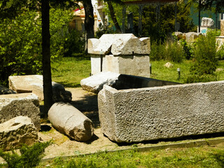 Ancient ruins in the city center of Constanta, Romania.