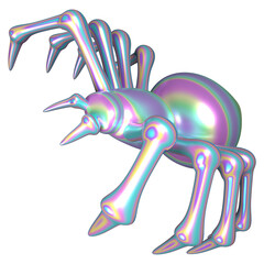 Naklejka premium Halloween greeting card 3d object colorful