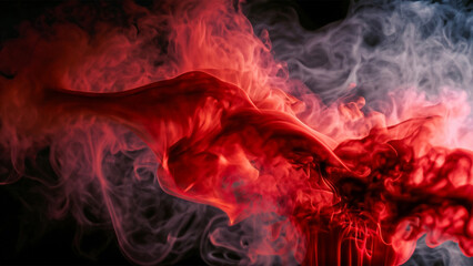 Fototapeta premium Red Smoke background - Generative AI 
