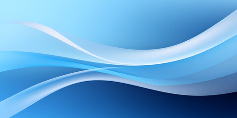 Fototapeta premium Abstract smooth white wave on blue background 