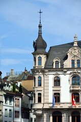 Obraz premium Casas en el barrio histórico de Basilea, Suiza