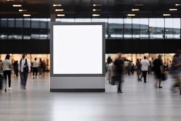 Obraz premium blank billboard mockup at night on a city