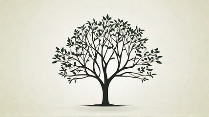 Crafting a Minimalistic Tree Vector Image
