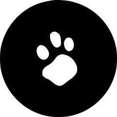 Fototapeta premium Pawprints icon vector, filled flat sign, solid pictogram isolated on sign, symbol, vector, art