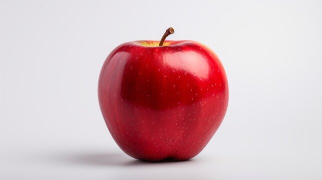 red apple on white background isolated.