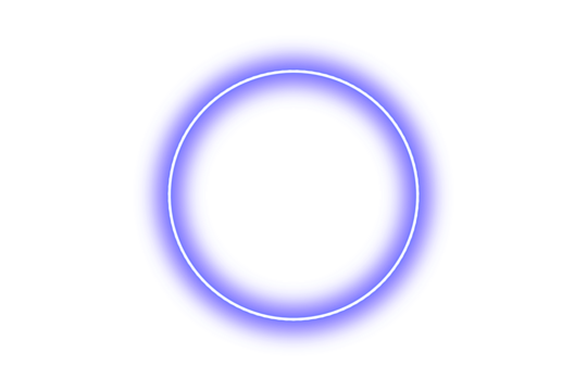 blue glowing neon frame lighting round on  transparent background - Powered by Adobe