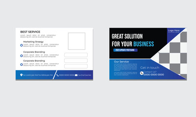  Minimal Post Card design template