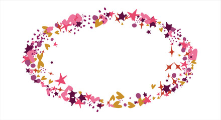 confetti, hearts, stars for promotions and events . party, diary, decorate, event. Vector illustration.