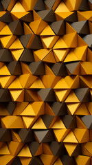A wave of yellow and brown triangles