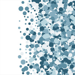 Bubbles pattern Frame Blue banner web. Colored Background. Vector illustration.