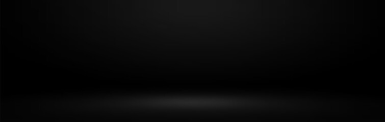Black studio gradient background for product placement
