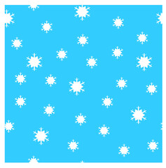 seamless texture with snowflakes decor on blue background