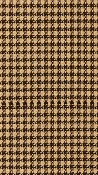 A tan and khaki houndstooth pattern with an oval motif in the middle