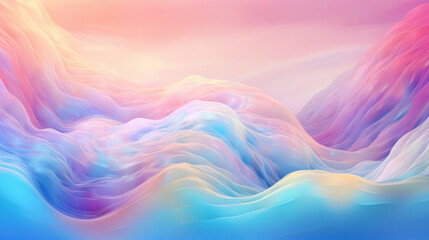 Fototapeta premium Abstract fluid holographic texture with an iridescent spectrum colors