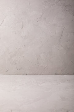 Dark gray plaster surface corner