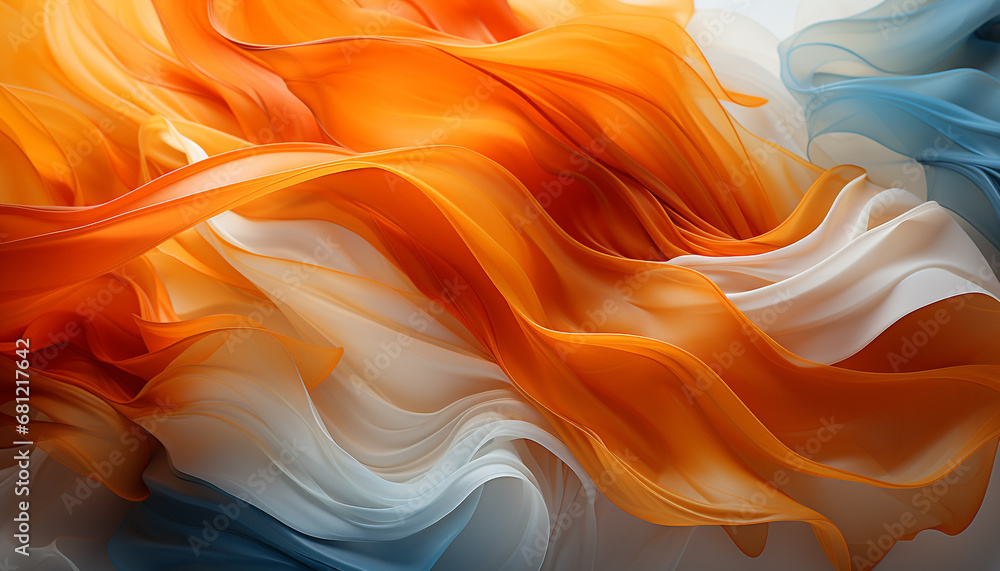 Poster vibrant colors flowing in a smooth wave of abstract elegance generated by ai