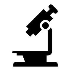 Microscope black solid glyph icon