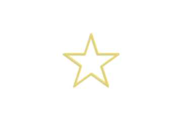 gold star isolated. Single gold star on transpatent background