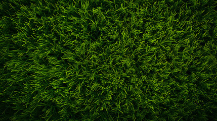 Overhead Lush Green Grass Texture