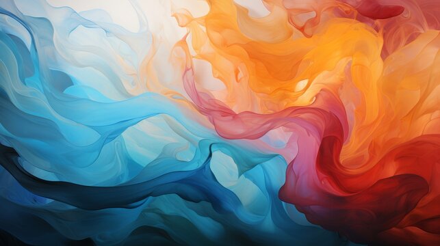 Abstract colourful motion background. Soft textures on colorful background. Modern Trendy Abstract Design. Colorful twisted shapes in motion. Digital art for poster, flyer, banner background or design