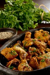 Fried free range chicken 