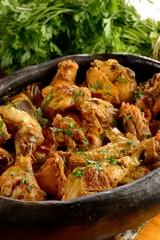 Fried free range chicken 