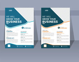 Modern new style creative corporate minimal clean business advertising flyer template set with the new layout for marketing, business proposal, promotion, advertise, vector template in A4 size free