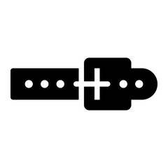 Obraz premium Belt black solid glyph icon