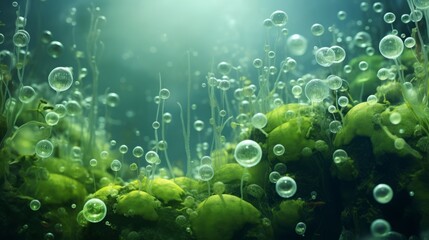 underwater world of algae.