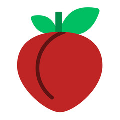Peach Flat Style in Design Icon
