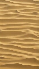Fototapeta na wymiar Close up of yellow sand texture background illustration with ripples. AI generated