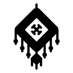 Badge Glyph Icon Design Vector