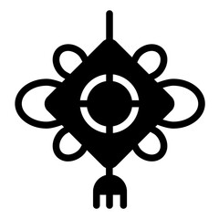 Obraz premium Amulet Glyph Icon Design Vector