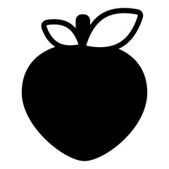 Peach Glyph Icon Design Vector