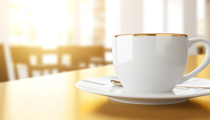 Fresh cappuccino in modern coffee shop, perfect for relaxation generated by AI