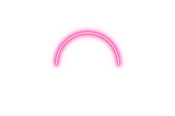 Semicircle Neon Futuristic sign frame pink
