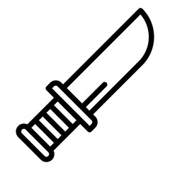 Knife black outline icon
