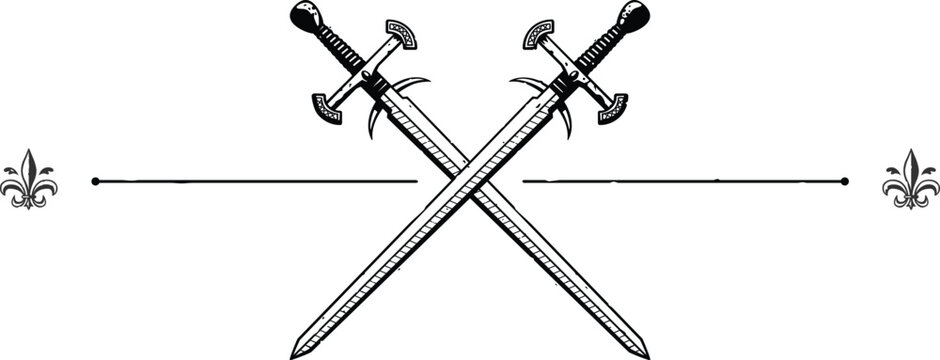 Crossed Swords with Fleur de Lys Header