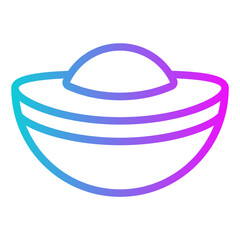 Gold Ingot Gradient Icon Design Vector