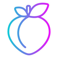 Peach Gradient Icon Design Vector